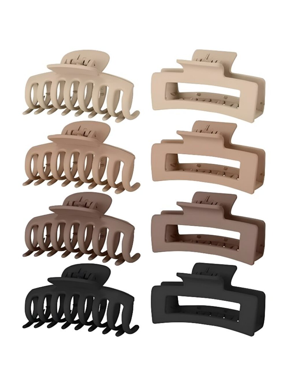 8 Colors Hair Clips Hair Claw, 2 Styles Nonslip Medium Large for Women Girls,